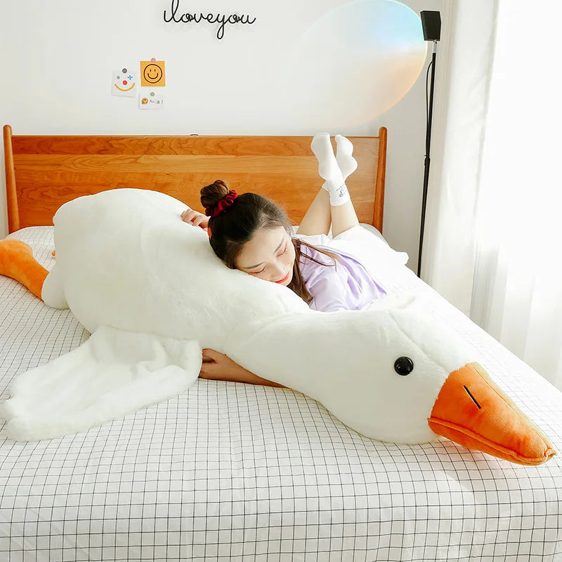 90-190cm Big White Goose Pillow Plush