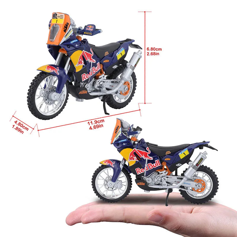 Bbugo 1:18 KTM450 랠리 합금 오토바이 모델