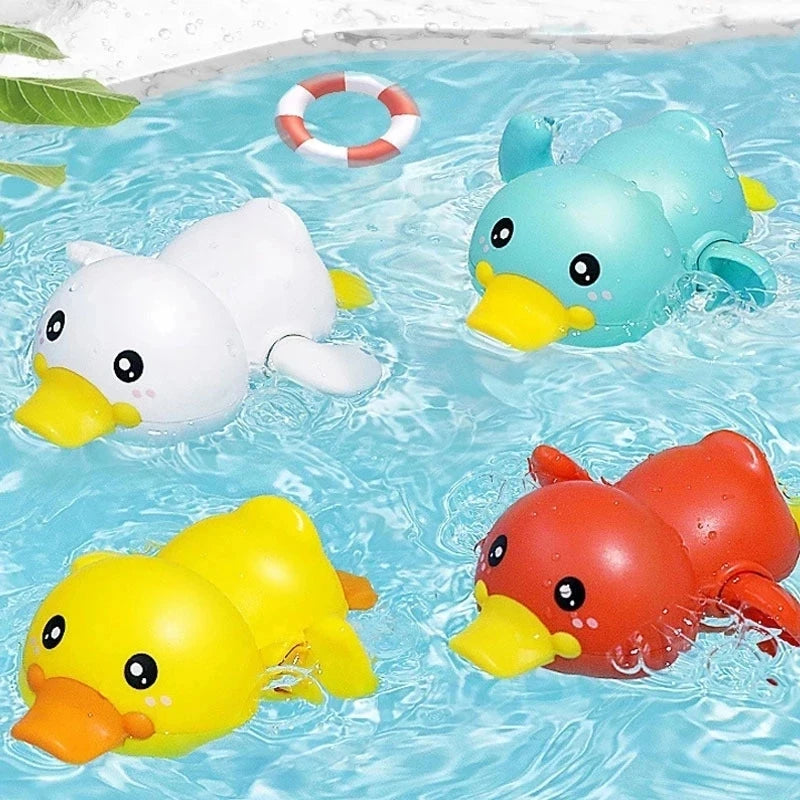 Baby Bath Toys Bathing Cute Swimming Duck Whale Pool Beach Classic Chain Clockwork Water Toy For Kids Water Playing Toys