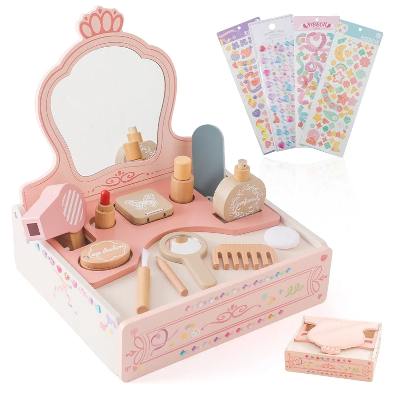 Wooden Makeup Set Play House Toys