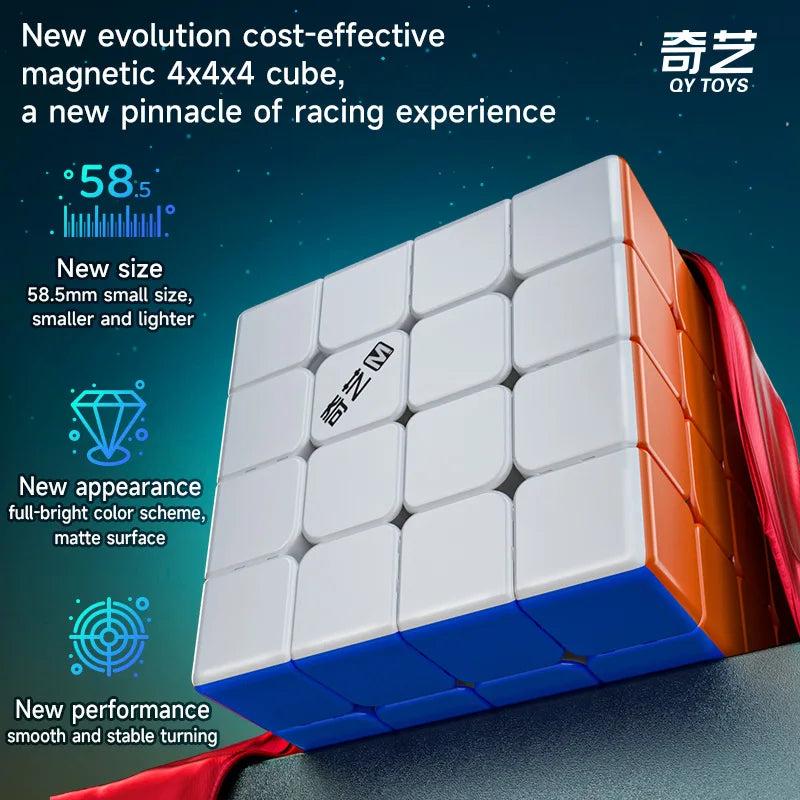 QiYi M Pro Speedcube 4x4x4 Magnetic Magic Cube Professional