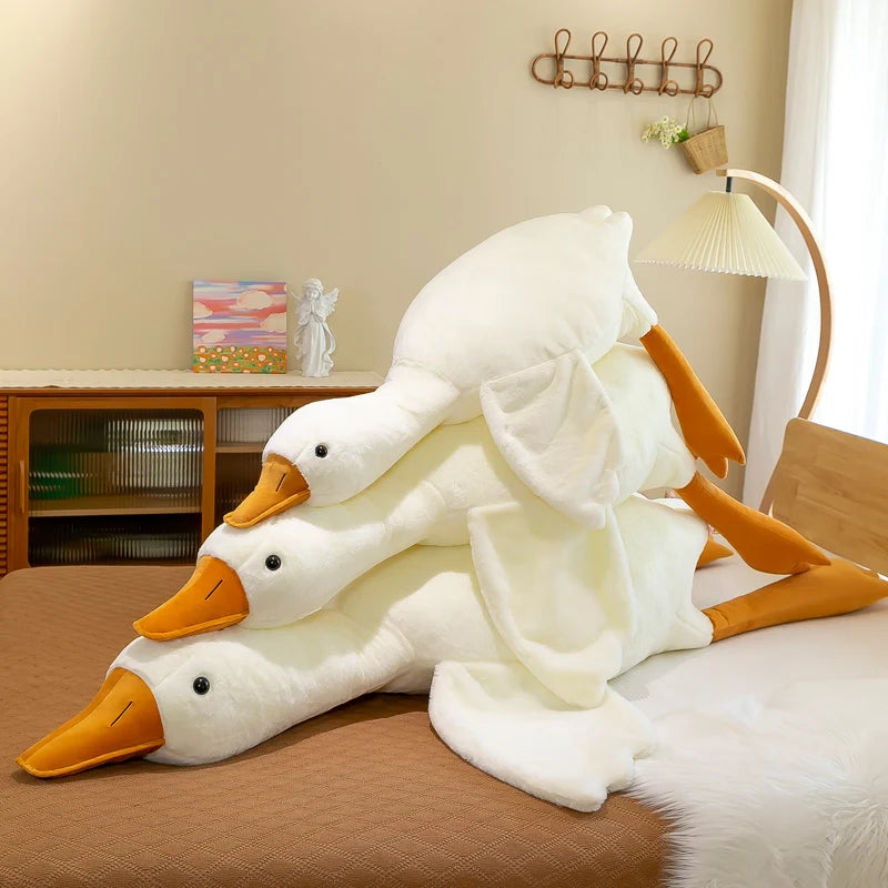 90-190cm Big White Goose Pillow Plush
