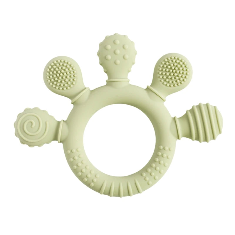 Silicone Teething Sensory Ring , Food Grade Toy