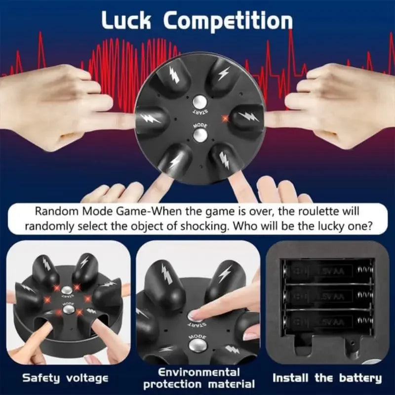 Shock Roulette Party Game Six Finger Heartbeat Lie Detector