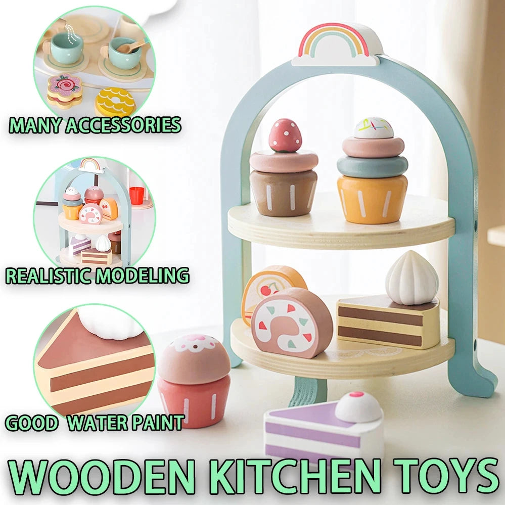 Wooden Kitchen Pretend Play