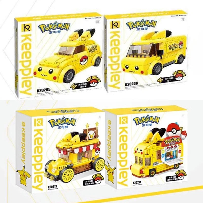 Keeppley Pokemon building blocks Pikachu car model