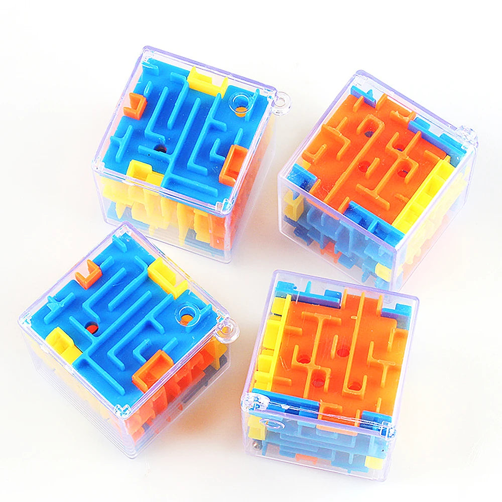 10Pcs Fun 3D Cube Rolling Beads Maze Educational Toys