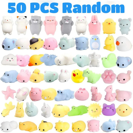 Kawaii Squishies Mochi Anima Squishy Toys 50-5PCS