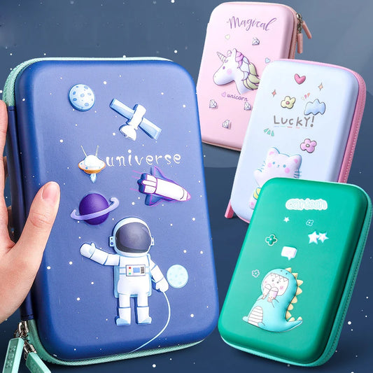 Cute 3D Cartoon Universe Pencil Cases Large Capacity