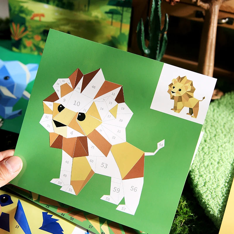 3D Geometric Collage DIY Stickers 12pcs