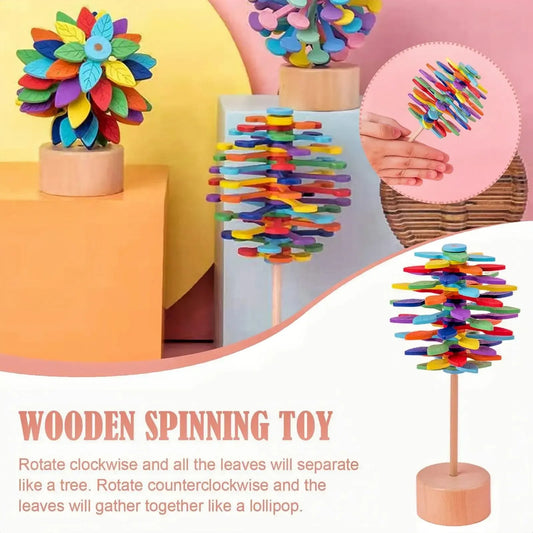 Wooden Rotating Lollipop Decompression Toy