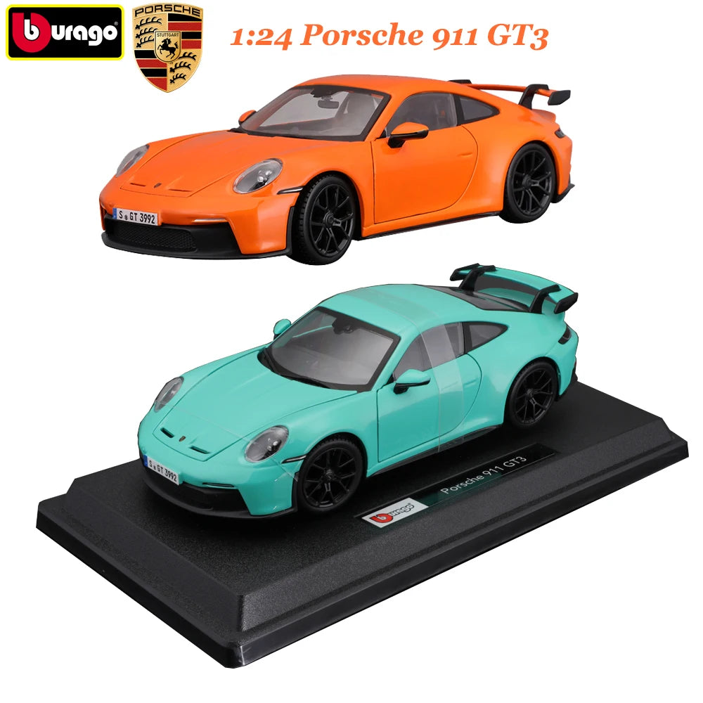 Porsche 911 GT3 Cars Model Bburago 1:24 Alloy