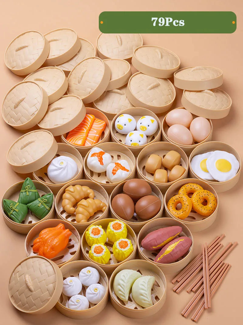 Chinese Breakfast Food Dim Sum Set