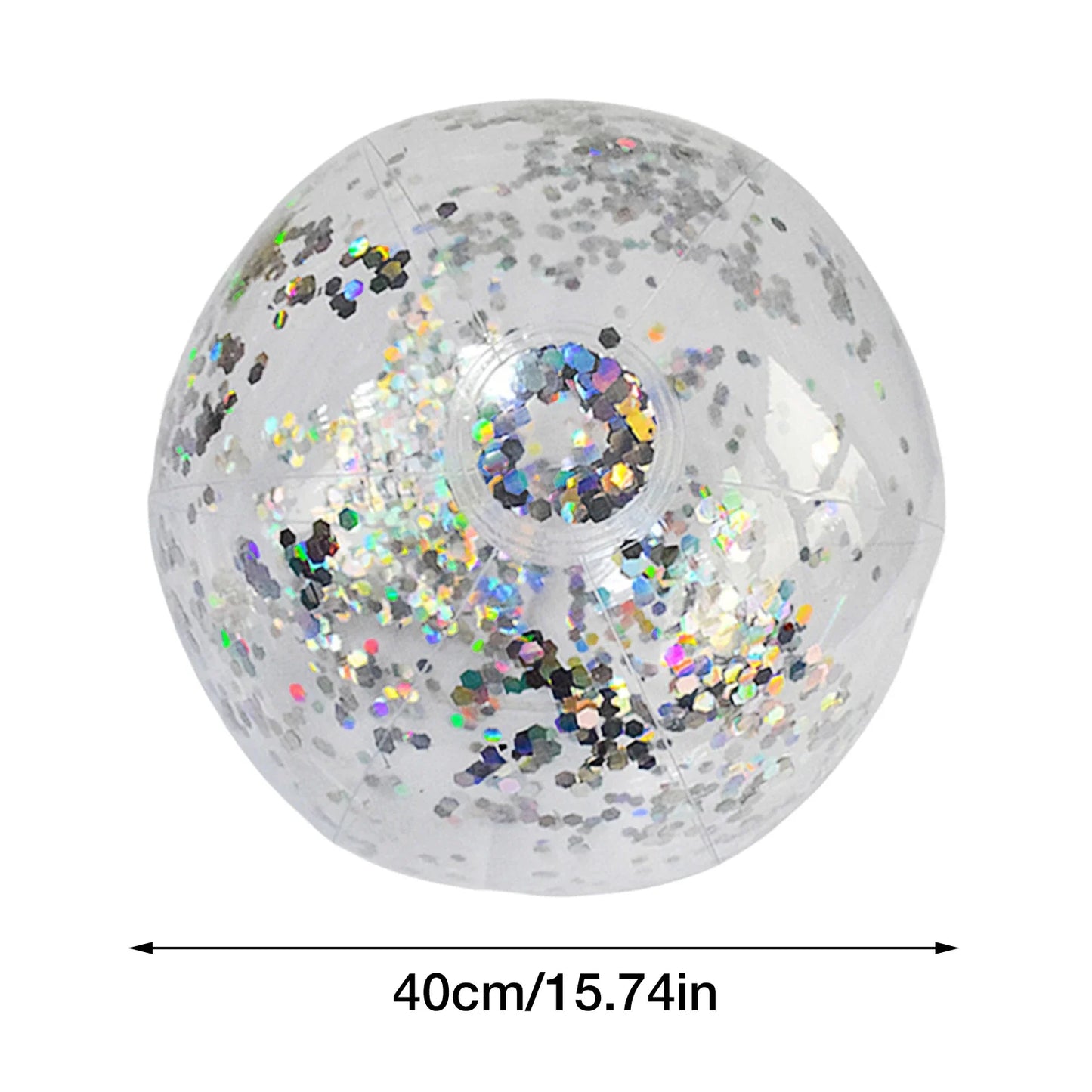 40cm Inflatable Glitter Beach Ball