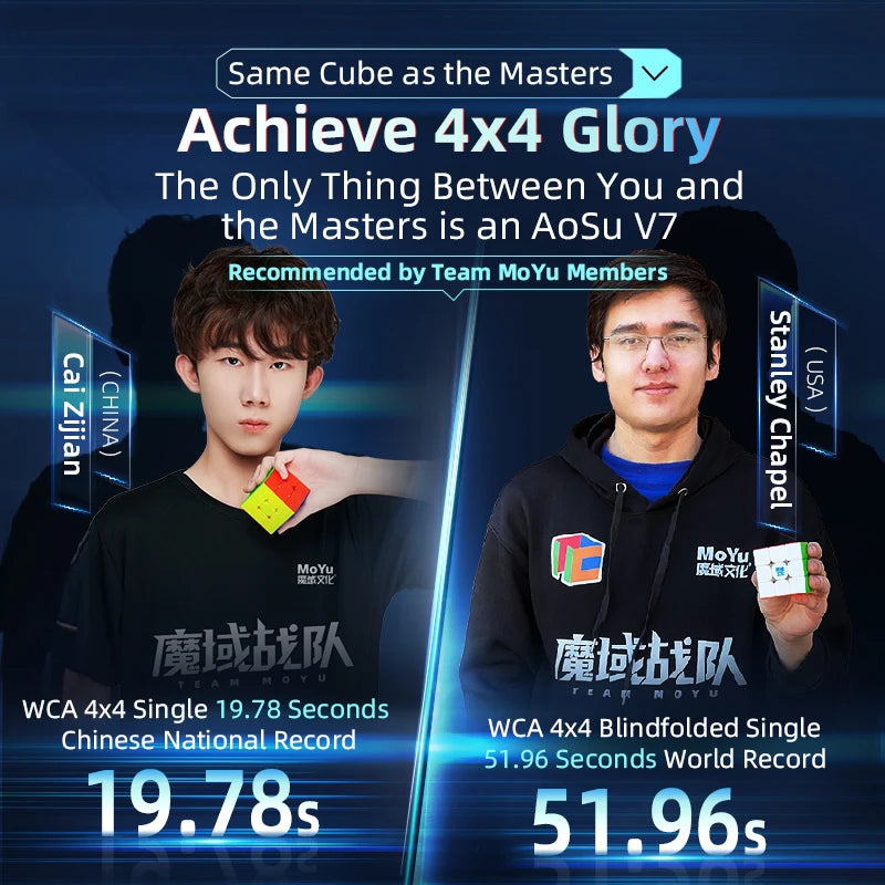 MOYU AOSU V7 4X4 Single Track Magnetic Speed Cube