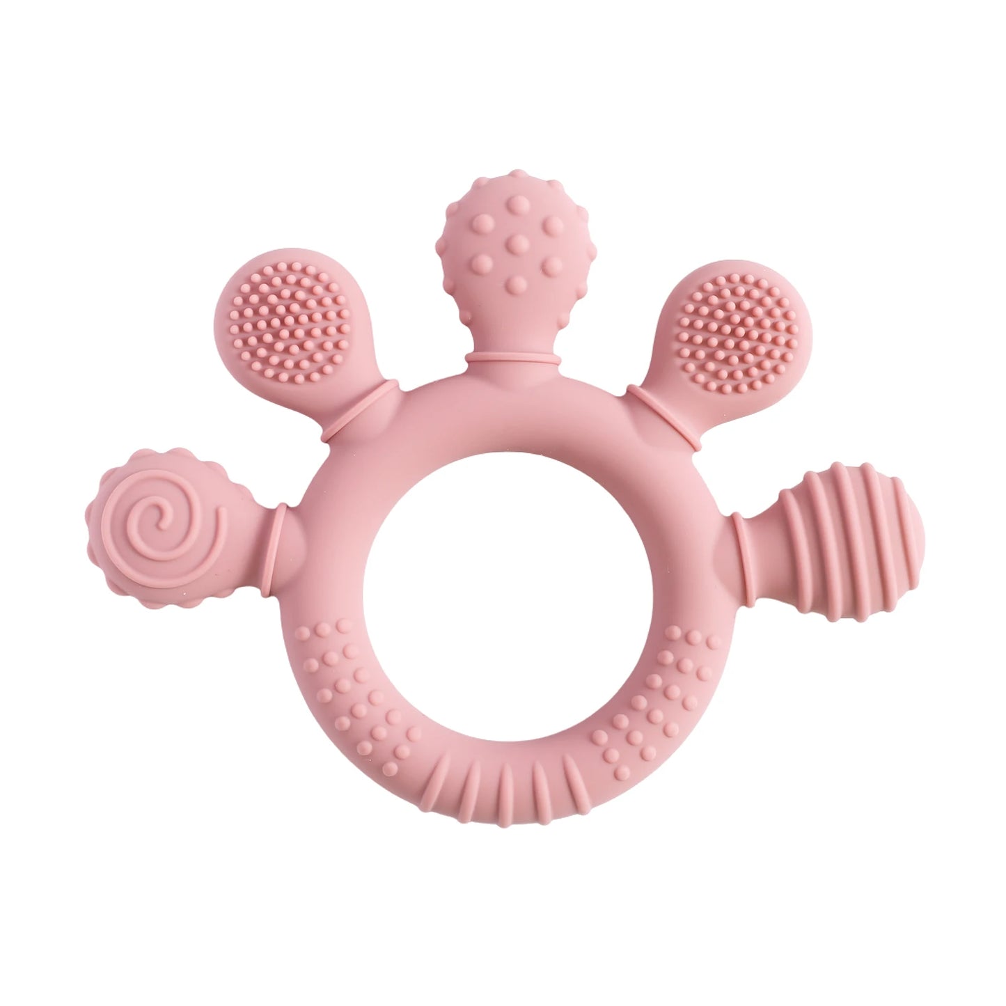 Silicone Teething Sensory Ring , Food Grade Toy