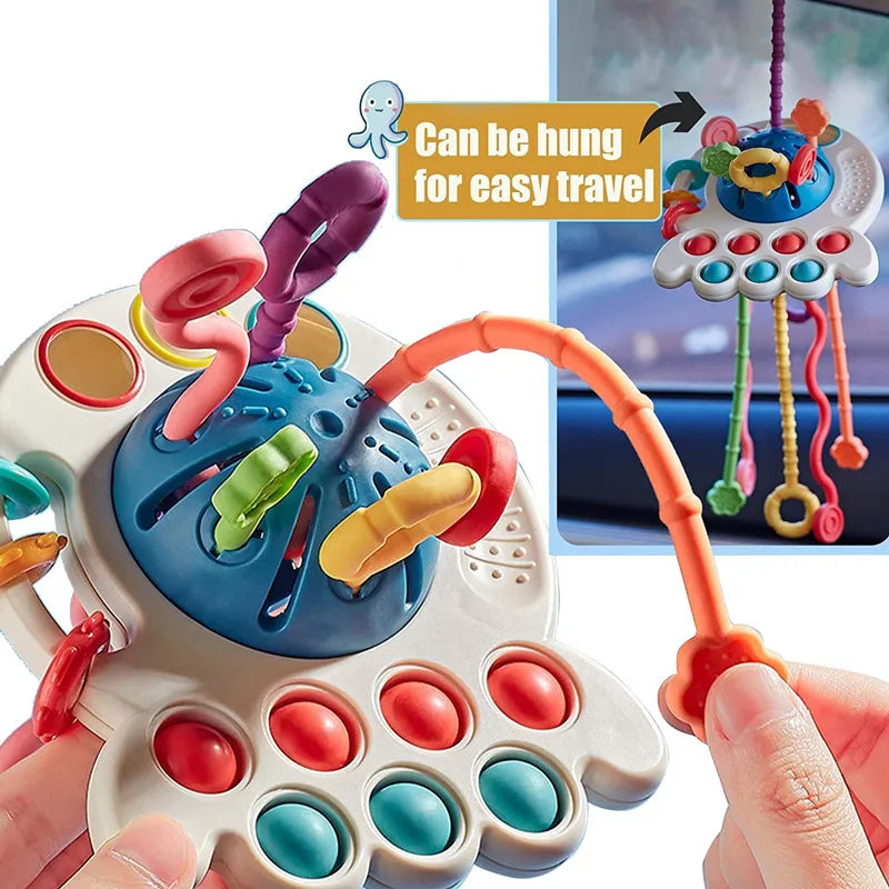 Sensory Toys Silicone Pull String Toys Baby Activity