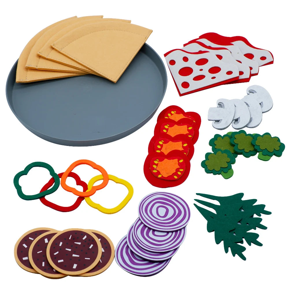 Play Kitchen Felt Pizza Toys