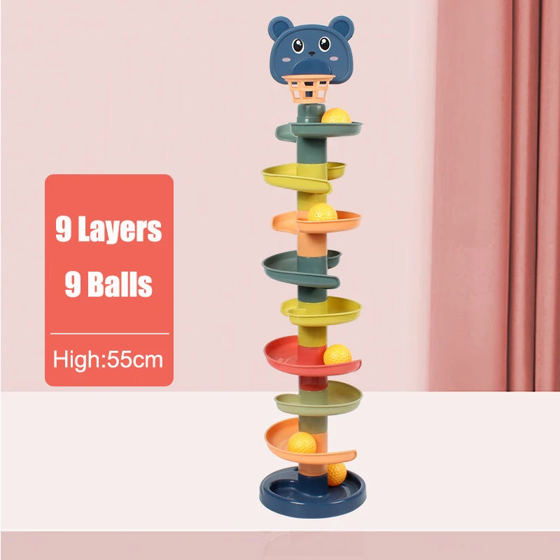 Sliding Rolling Balls Tower For Kids