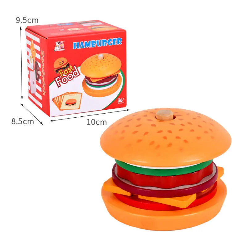 Wooden Burger Stacking Toys