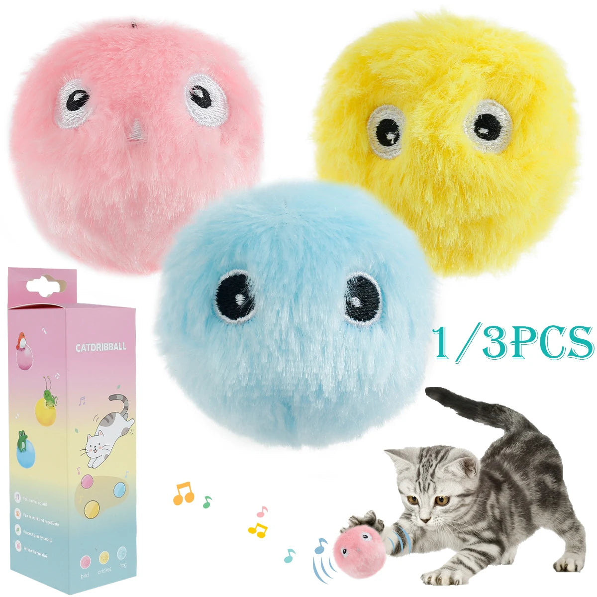 Interactive Pet Plush Ball Plush