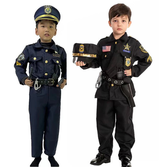 Halloween Costumes Children Policeman Cosplay Costume