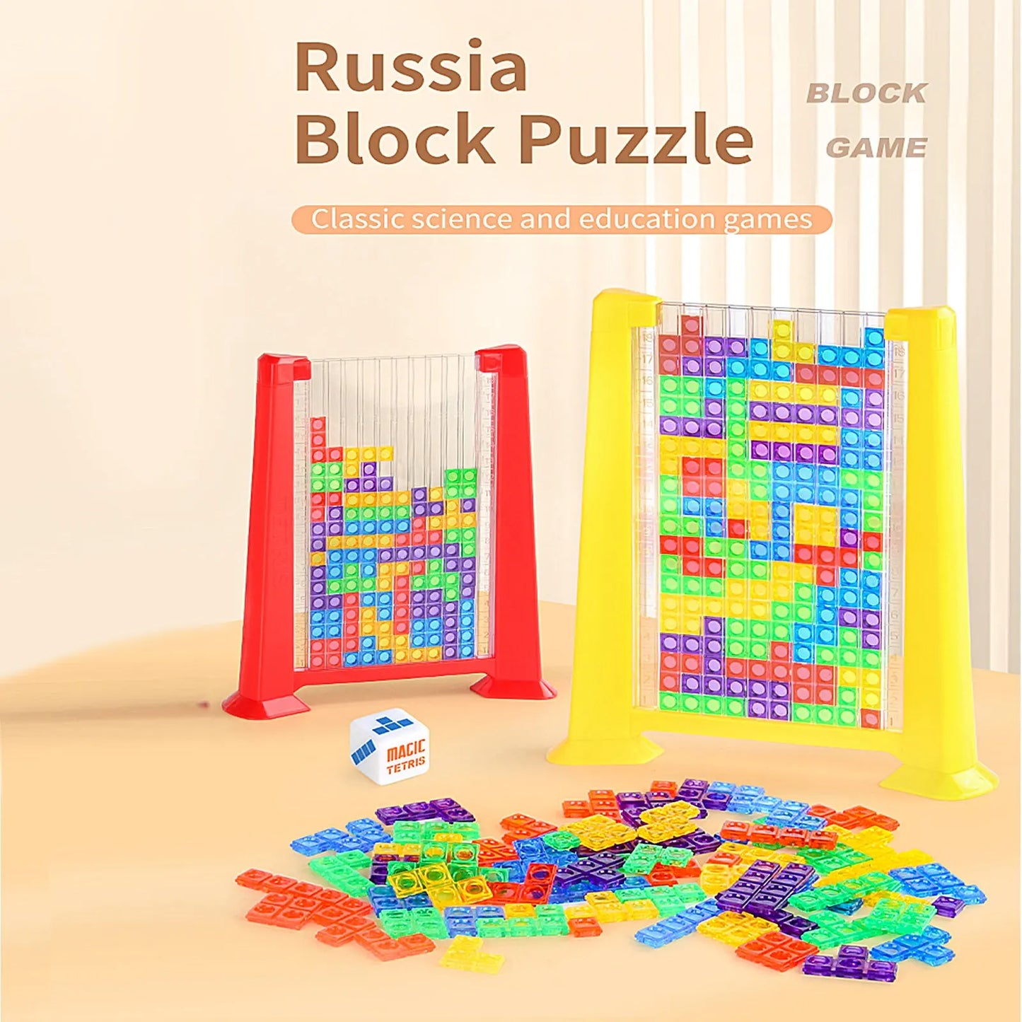 3D Tetris Colorful Building Blocks Changeable Puzzle