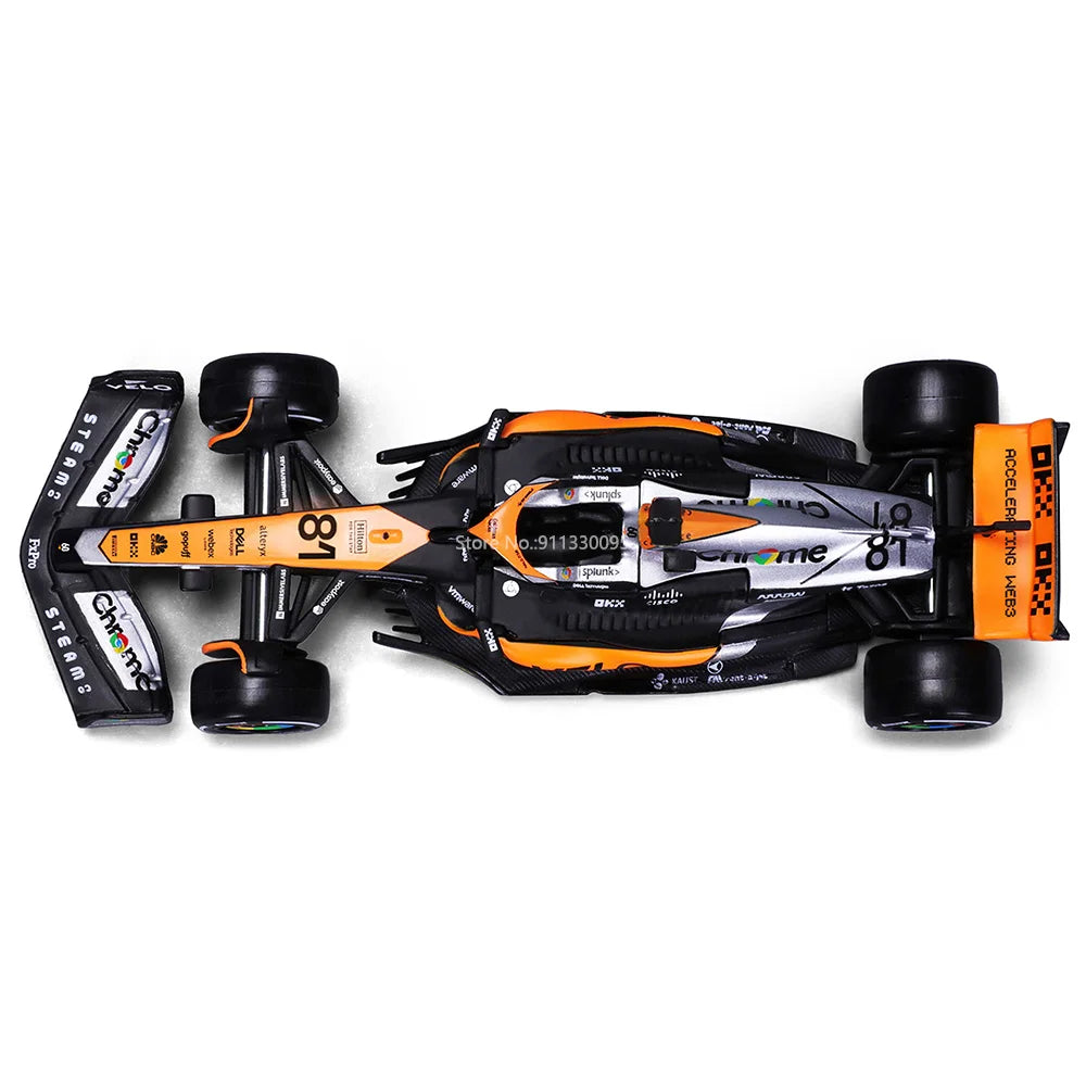 Bburago 1:43 P2 British GP Mclaren F1 MCL60 2023 #4 Lando Norris #81 Oscar Piastri Alloy Car Die Cast