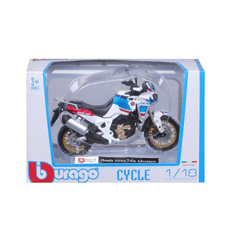 Bburago 1:18 Honda Africa Twin Adventure alloy motorcycle model