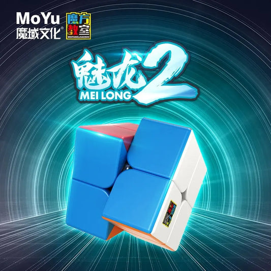 Moyu Meilong 2x2 Magic Speed Cube Stickerless Professional Fidget Toys Cubo Magico Puzzle