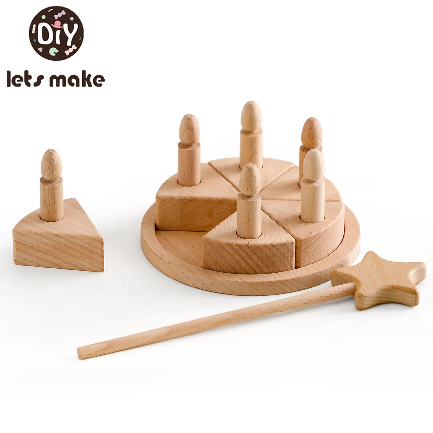 Wooden Birthday Cake Pretend Toy