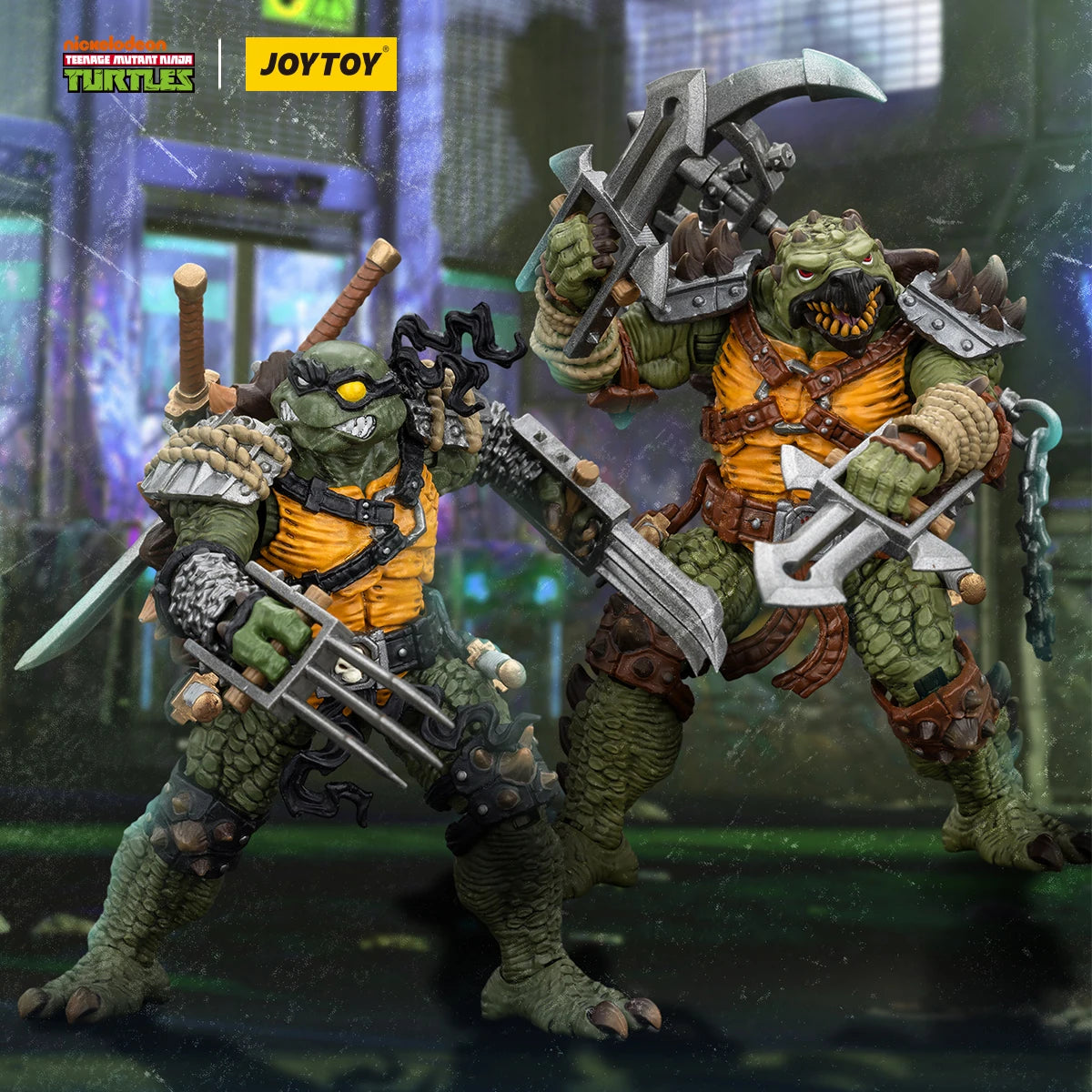 JOYTOY TMNT 1/18 Action Figures Anime 10.6cm TMNT-Krang TMNT-Slash TMNT-Tokka
