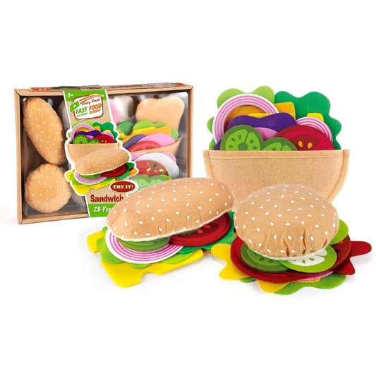 28PCS Felt Food Burger Sandwich
