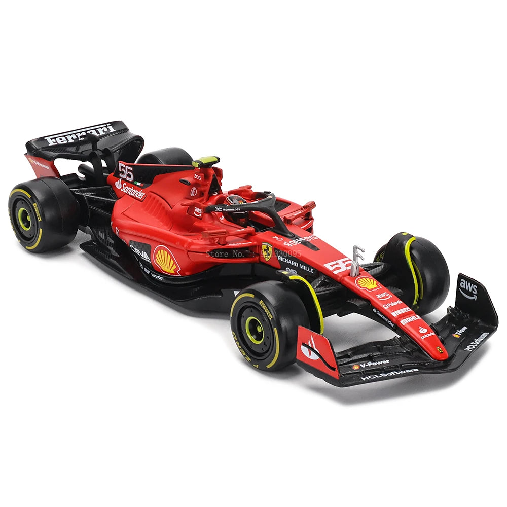 Bburago 1:43 F1 2023 16# Charles Leclerc Scuderia Ferrari SF23 #55 Carlos Sainz Alloy Car Die Cast Car