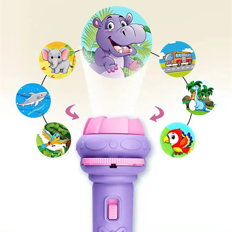 80 Patterns 10 Cards Cartoon Projection Flashlight