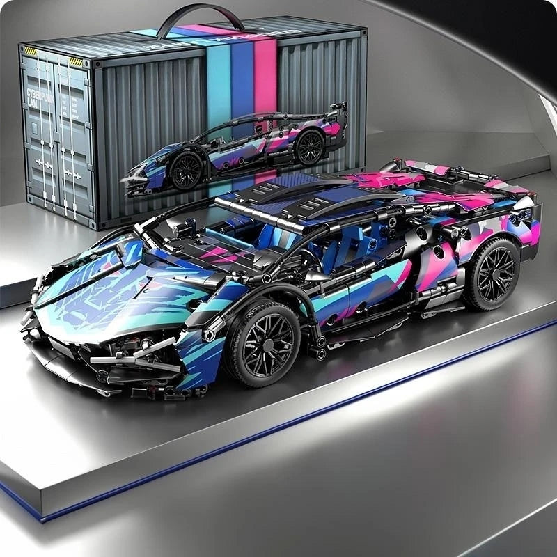 Sports Car Technical Building Blocks Model
