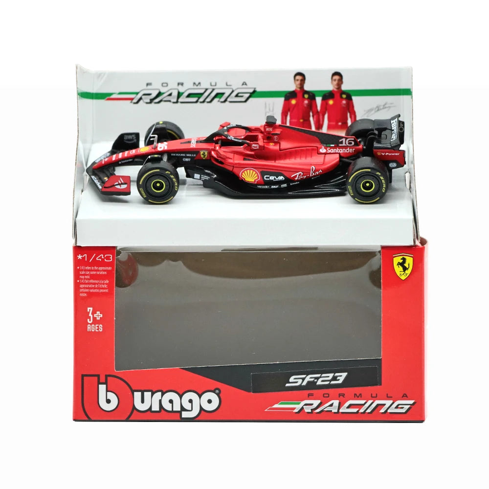 Bburago 1:43 2023 F1 FERRARI SF23 Formula 1 Red Bull RB19 Racing Alloy Diecast