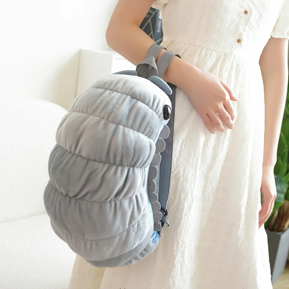 Simulation Insect Plush Toys Soft Cartoon Isopod Backpack Watermelon Worm Stuffed Hercules Beetle Toys Saw Shovel Stag Beetle