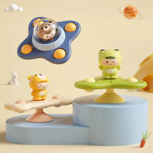 3Pcs/Set Baby Toys Suction Cup Spinner Educational Rotating Rattles