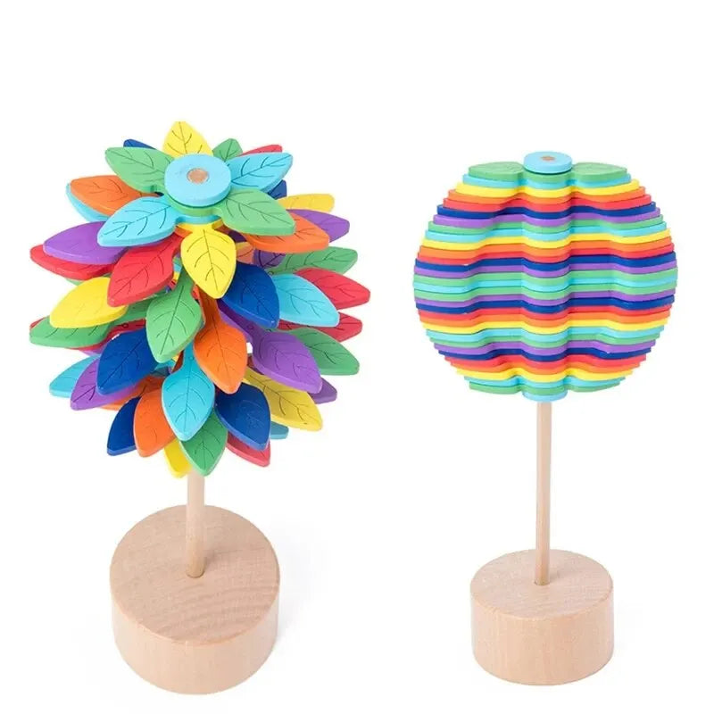 Wooden Rotating Lollipop Decompression Toy