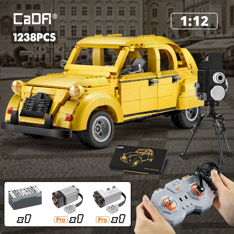 Cada 1238pcs シティ RC クラシック レトロ スポーツカー C61026W C55021W 