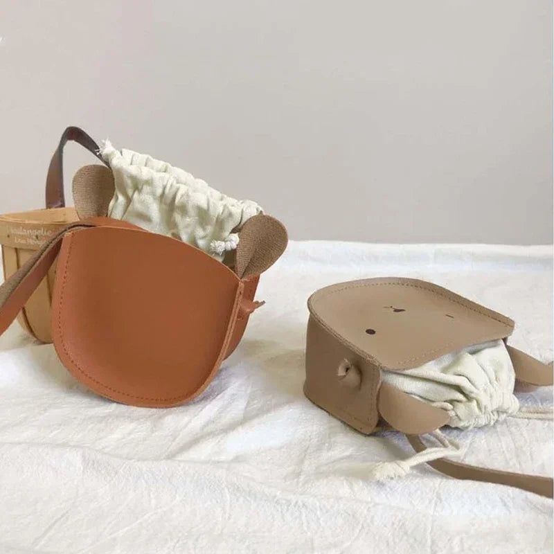 Cute Kids Mini Crossbody Bag for Toddler Girls PU Leather