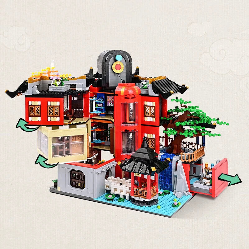 keeppley building blocks new Chinese style street scene