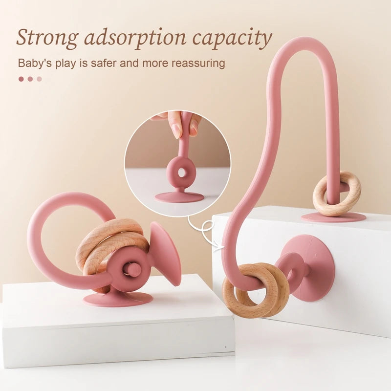 BPA FREE Table Suction Baby Teether Toy