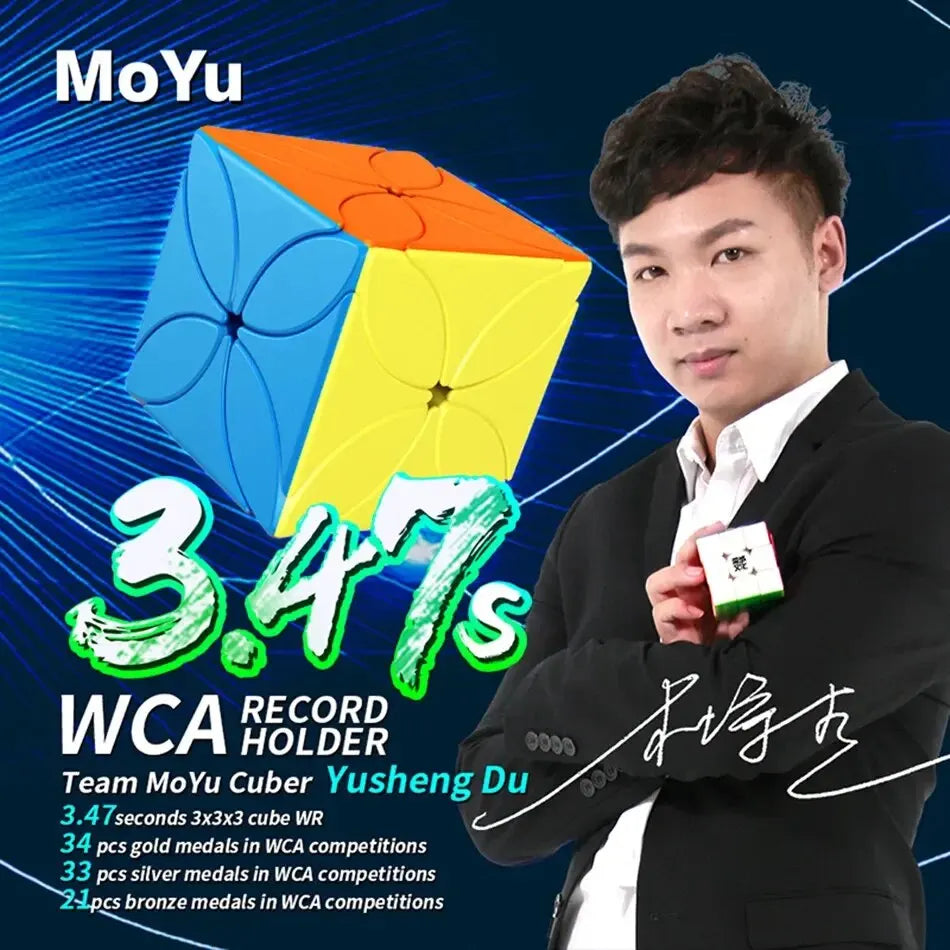 MOYU Meilong Clover Magic Speed Cube Stickerless Professional