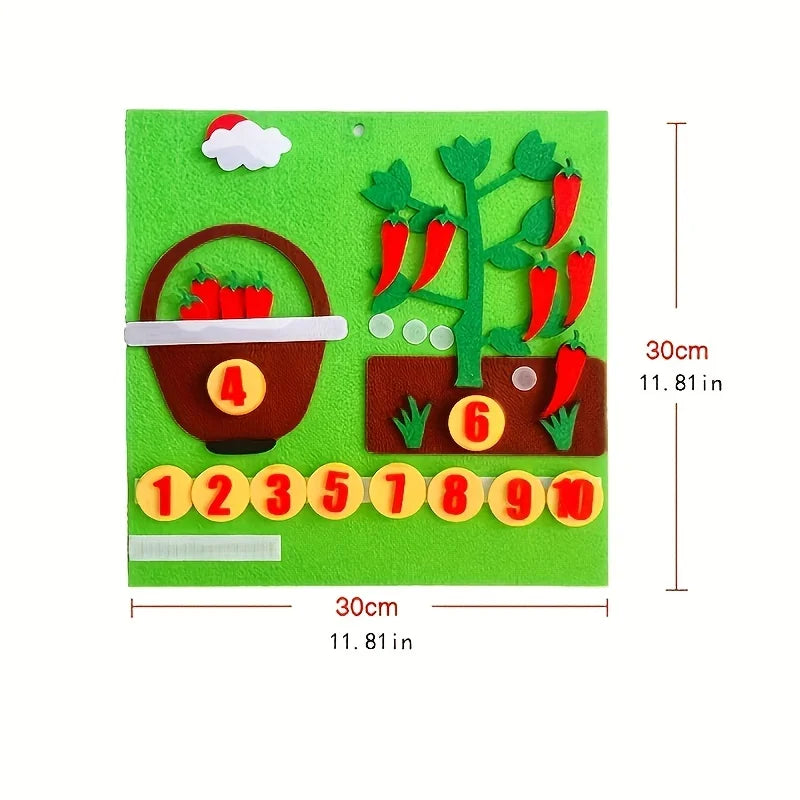 Kids Montessori Math Toys Picking Vegetables