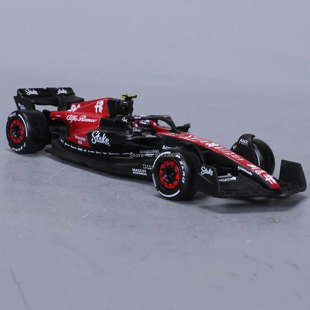 Bburago 1:43 F1 2023 24# Zhou Guanyu Alfa Romeo F1 Team Stake C43  77# Valtteri Bottas Alloy Car Die Cast