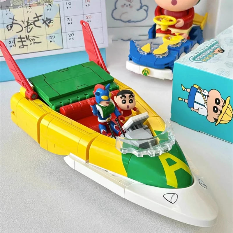 Keeppley Crayon Shin-chan Building Blocks Action Kamen Spaceship C