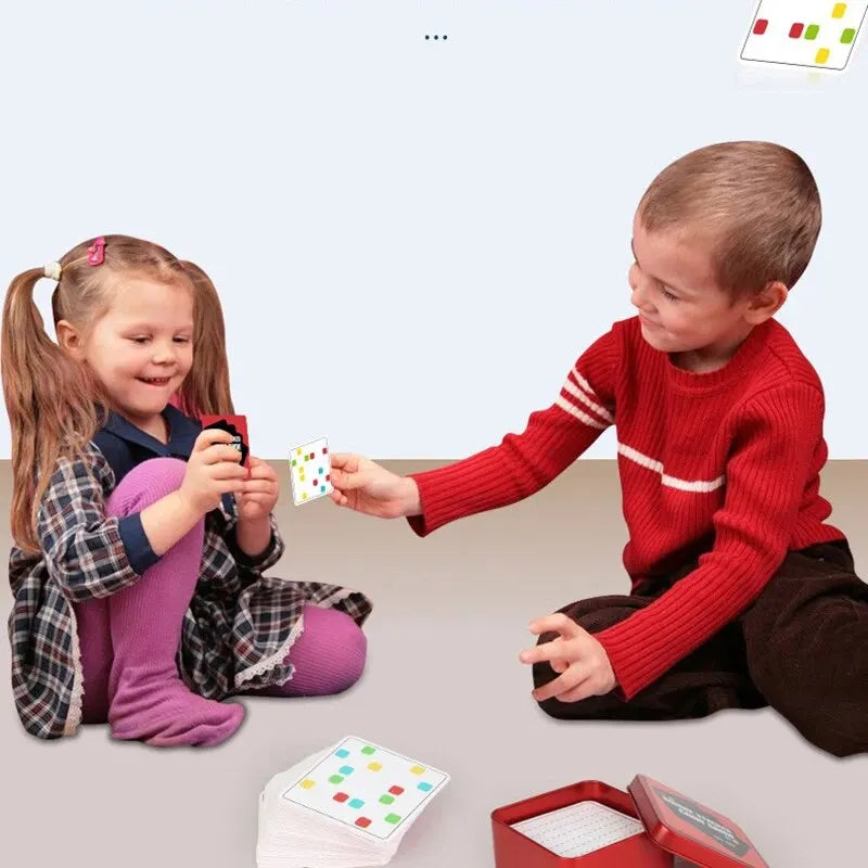 Square Stacked Card Game Puzzle Games Educational 64 Cards