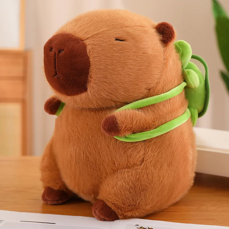 Fluffy Capybara Plush Turtle Bag